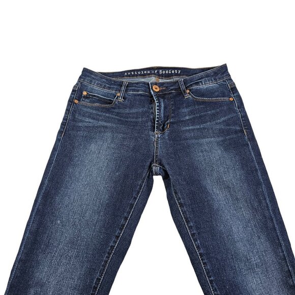 Articles of Society Women’s Skinny Leg Blue Dark Wash Mid Rise Jeans - Size 27 - Picture 4 of 16